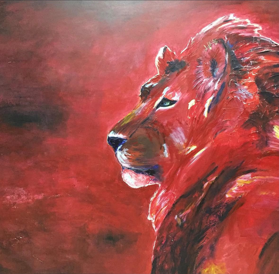 Red lion painting shared by Ilka